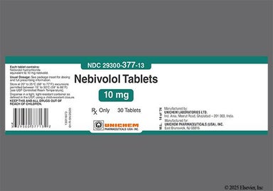 Blue Triangle U And 377 - Nebivolol 10mg Tablet