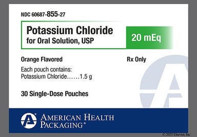 orange and pink - Potassium Chloride 20mEq Powder for Solution