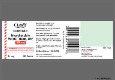 Purple Oblong H And M12 - Mycophenolate Mofetil 500mg Tablet