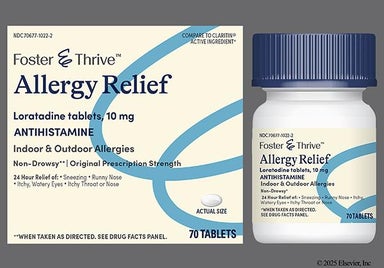 White Oval L612 - Foster & Thrive Allergy Relief Non-Drowsy 10mg Tablet