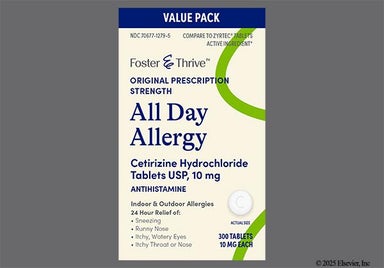 White Round 17 - Foster & Thrive All Day Allergy Original Prescription Strength 10mg Tablet
