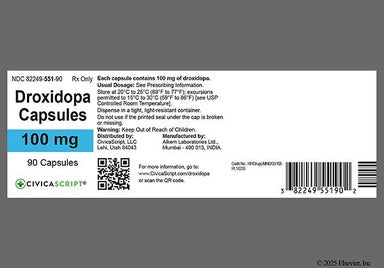 Blue And White 100 Dro - Droxidopa 100mg Capsule