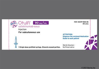 yellow and brown - Otulfi 90mg/mL Prefilled Syringe Solution for Injection (CD, Ulcerative Colitis, PsO and PsA)