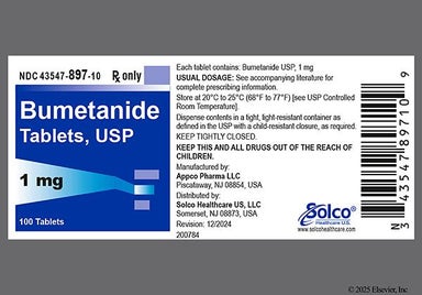 White Round Ac 164 - Bumetanide 1mg Tablet