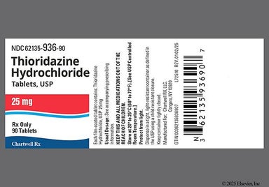 Orange Round 244 And Ce - Thioridazine Hydrochloride 25mg Tablet