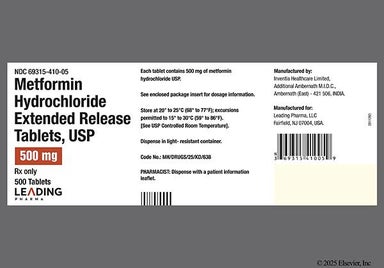 White Oblong LOGO 001 - Metformin Hydrochloride 500mg Extended-Release Tablet