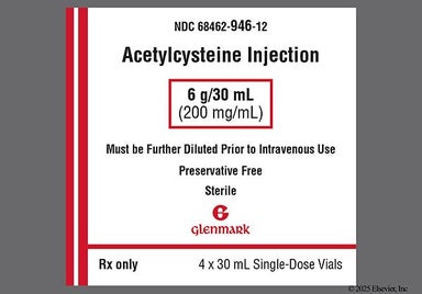 colorless - Acetylcysteine 6g/30mL Solution for Injection