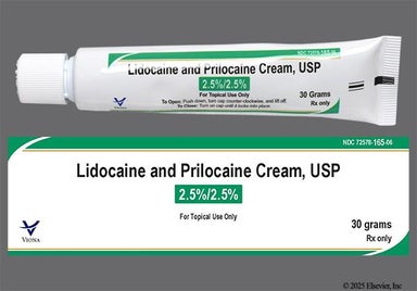 white - Lidocaine/Prilocaine 2.5%-2.5% Topical Cream