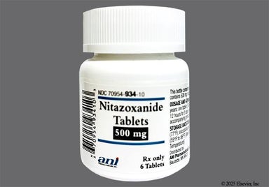 Yellow Round Znn - Nitazoxanide 500mg Tablet