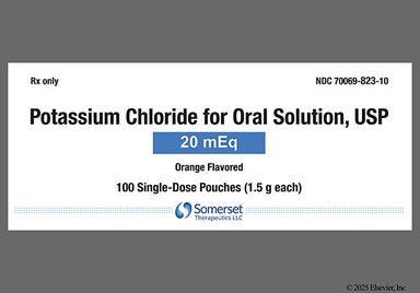 pink-orange - Potassium Chloride 20mEq Powder for Solution