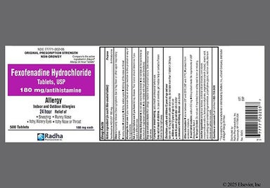 Pink Oblong 202 And Sg - Fexofenadine Hydrochloride 180mg Tablet