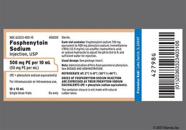 yellow - Fosphenytoin Sodium 500mg PE/10ml Solution for Injection