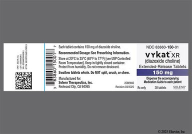 White Oval S-150 - Vykat XR 150mg Extended-Release Tablet