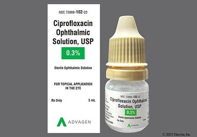 yellow - Ciprofloxacin Hydrochloride 0.3% Ophthalmic Solution