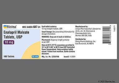 Rust Round Ee - Enalapril Maleate 10mg Tablet