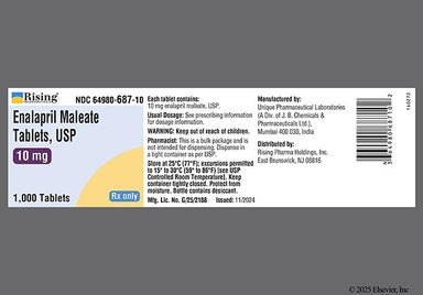 Rust Round Ee - Enalapril Maleate 10mg Tablet
