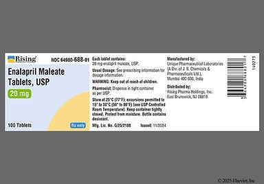 Peach Round Ef - Enalapril Maleate 20mg Tablet