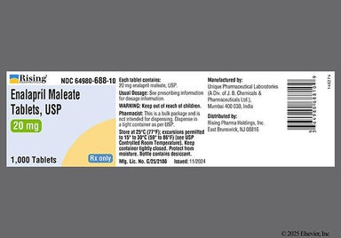 Peach Round Ef - Enalapril Maleate 20mg Tablet