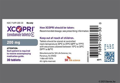 Orange Oval Sk And 200 - XCOPRI 200mg Tablet