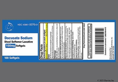 red - Docusate Sodium 100mg Softgel