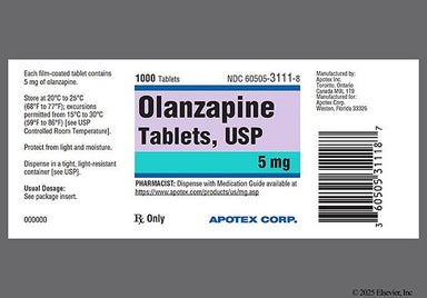 White Round Ola 5 And Apo - Olanzapine 5mg Tablet