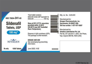 Blue Oblong 1A1 - Sildenafil Citrate 100mg Tablet