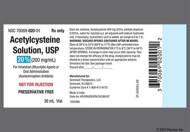 purple - Acetylcysteine 20% Solution
