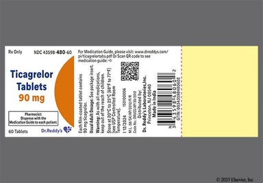 Yellow Round LOGO - Ticagrelor 90mg Tablet