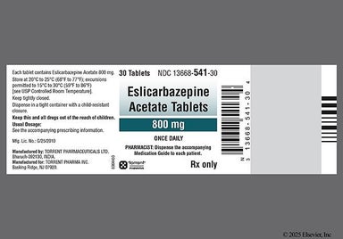 White Oblong V7 - Eslicarbazepine Acetate 800mg Tablet (Once-Daily)