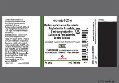 Orange Round 20 And Np010 - Amphetamine/Dextroamphetamine Salts 20mg Tablet