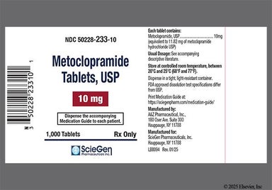 White Round 346 - Metoclopramide Hydrochloride 10mg Tablet