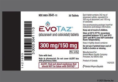 Pink Oval 3641 - EVOTAZ 300mg-150mg Tablet