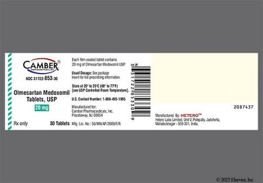 White Round 03 And H - Olmesartan Medoxomil 20mg Tablet