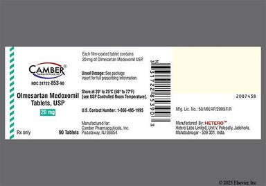White Round 03 And H - Olmesartan Medoxomil 20mg Tablet
