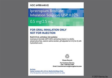 Colorless Not applicable - Ipratropium Bromide 0.02% Solution for Inhalation