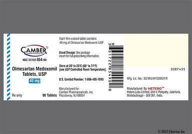 White Oval H And 04 - Olmesartan Medoxomil 40mg Tablet
