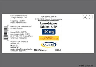 White Round J 246 - Lamotrigine 100mg Tablet