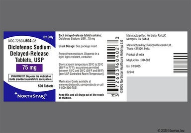 Brown Round Logo12 - Diclofenac Sodium 75mg Delayed-Release Tablet