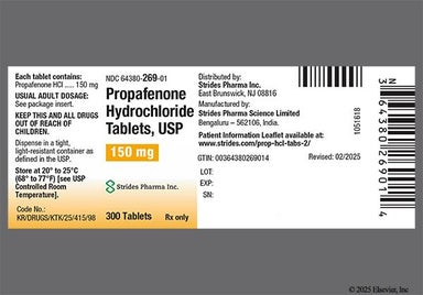 White Round 1 L - Propafenone Hydrochloride 150mg Tablet