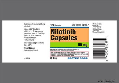 Yellow, Orange Capsule APO N50 - Nilotinib 50mg Capsule