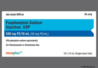 yellow - Fosphenytoin Sodium 500mg PE/10mL Solution for Injection (NOVAPLUS)