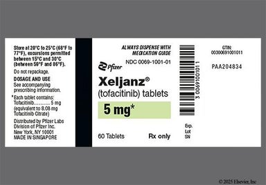 White Round Jki 5 And Pfizer - Xeljanz 5mg Tablet