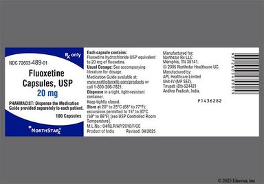 Green And White E 91 - Fluoxetine Hydrochloride 20mg Capsule