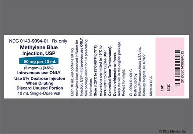 blue - Methylene Blue 50mg/10mL Solution for Injection