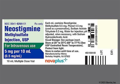 colorless - Neostigmine Methylsulfate 5mg/10mL Solution for Injection (NOVAPLUS)