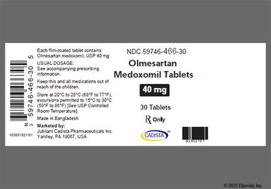 White Oval 466 And C - Olmesartan Medoxomil 40mg Tablet