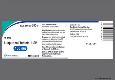 White Round Al 100 - Allopurinol 100mg Tablet