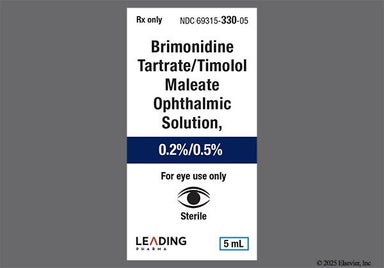 green-yellow - Brimonidine Tartrate/Timolol Maleate 0.2%-0.5% Ophthalmic Solution