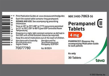 Pink Round Tv And W4 - Perampanel 4mg Tablet