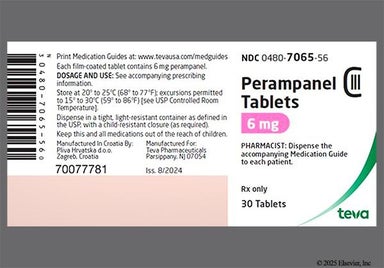 Pink Round Tv And W6 - Perampanel 6mg Tablet